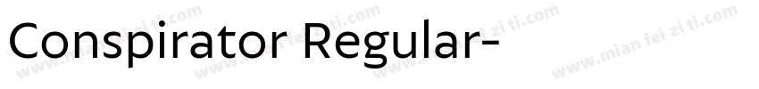 Conspirator Regular字体转换